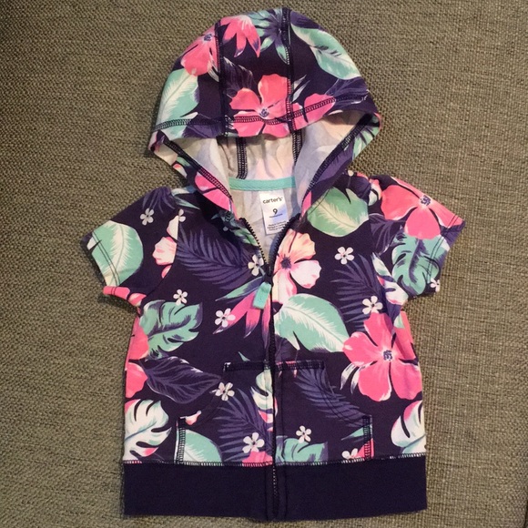 Carter's Other - ♦️5/$15♦️Tropical Short Sleeved Zip Up🌴